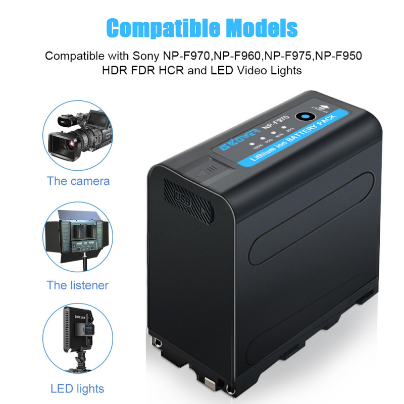 全新更換 NP-F990 NP-F980 F970 F960 相機電池 適用於永諾神牛 YN300Air II YN300 III YN600 L132T LED 攝像燈電池