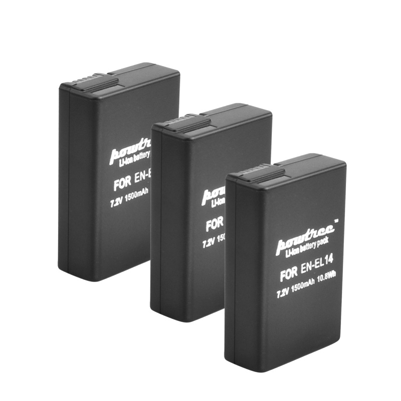 7.2V 1500mAh 鋰離子 EN-EL14 可充電電池適用於尼康 P7200 P7700 P7100 D5500 D5300 D5200 D3200 D3300 D5100 D3100 L50