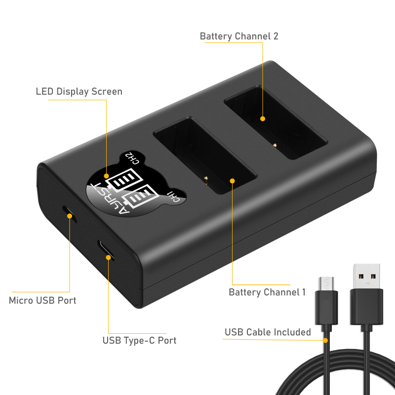 2 件裝 LPE17 LP E17 LP-E17 電池 + LED USB 雙充電器，適用於佳能 EOS 200D M3 M6 750D 760D T6i T6s 800D 8000D Kiss X8i 相機