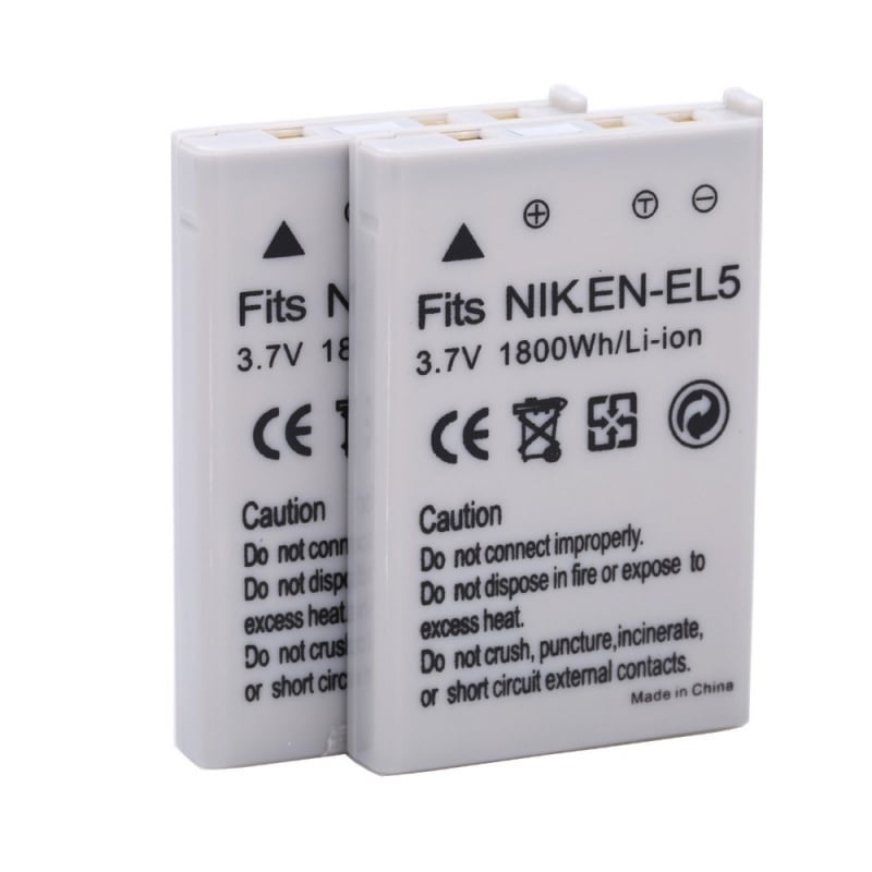 2pcs lot 1800mAh EN-EL5 ENEL5 EN EL5 相機電池 適用於尼康 Coolpix P530 P520 P510 P100 P500 P5100 P5000 P6000 P9