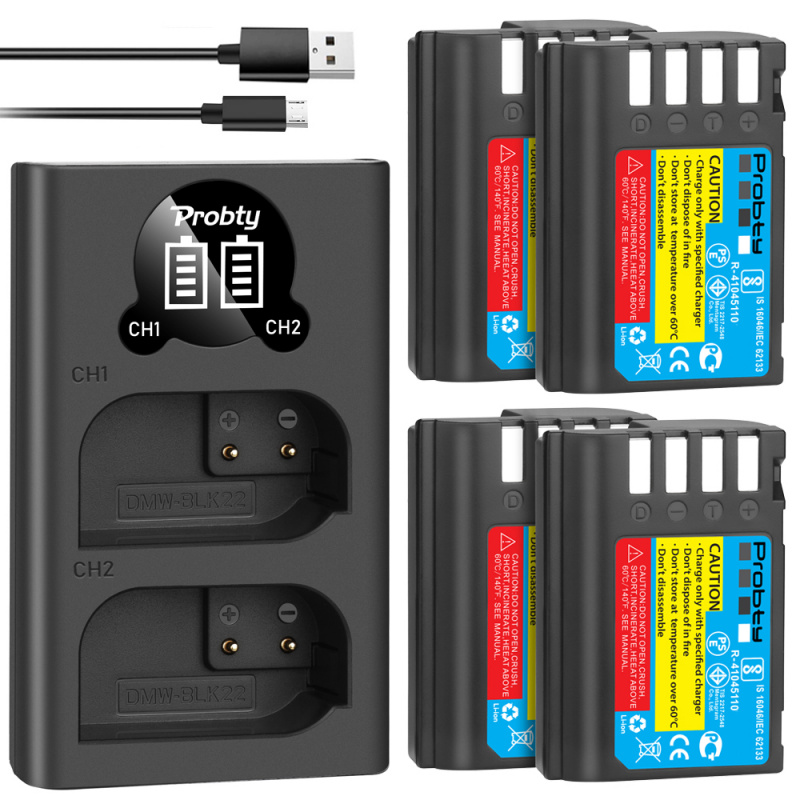 全新 DMW-BLK22 DMWBLK22 BLK22 電池適用於松下 LUMIX DC-S5 DC-S5K 或 LED 充電器