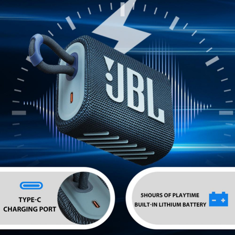 Original JBL GO3 Wireless Bluetooth Speaker Subwoofer Outdoor Speaker IP67 Waterproof Mini Speaker Bass Sound JBL GO3 Speaker