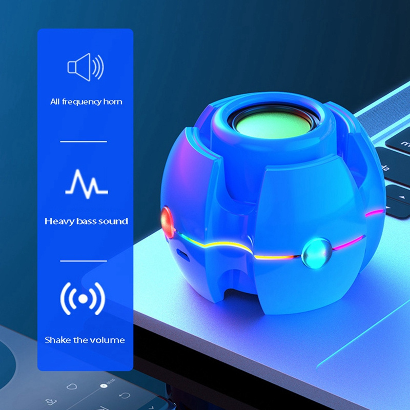RGB 便攜式藍牙音箱低音炮立體聲藍牙 5.0 無線音箱適合家庭聚會
