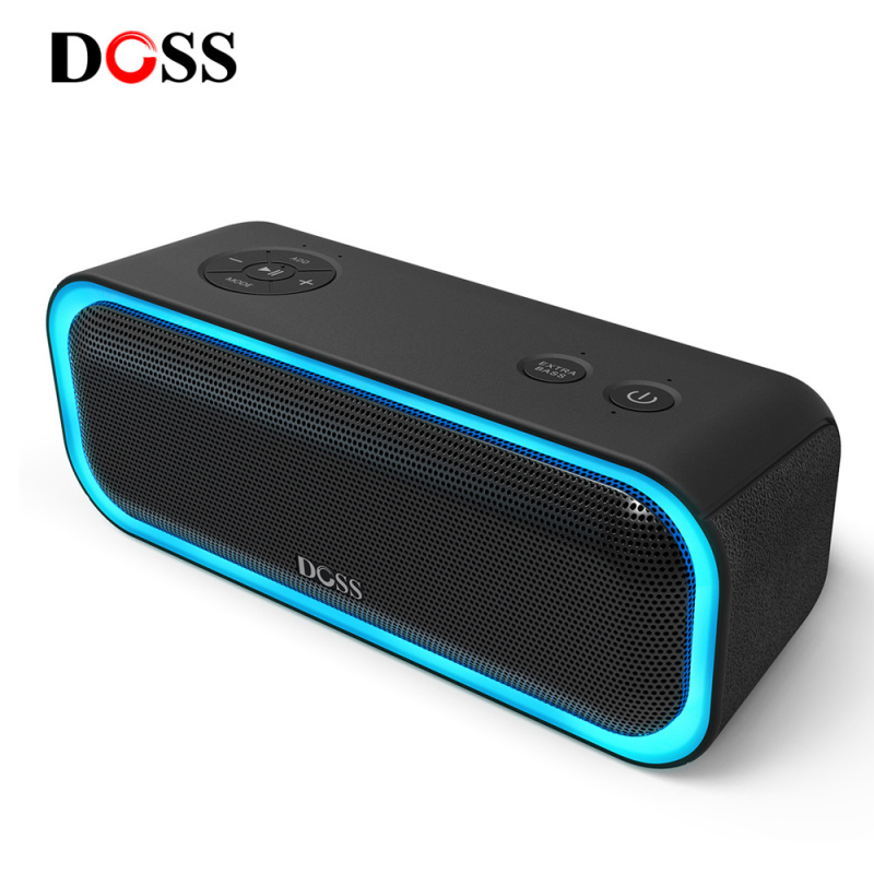 DOSS SoundBox Pro TWS 迷你無線藍牙音箱增強型低音立體聲音箱 IPX5 防水帶 LED 燈揚聲器