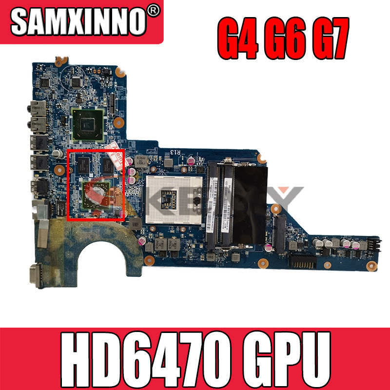 筆記本電腦636375-001 650199-001 DA0R13MB6E0 筆記本電腦主板適用於 HP Pavilion G4 G6 G7 主板 HM65 DDR3 HD6470 GPU 測試 100% 工作