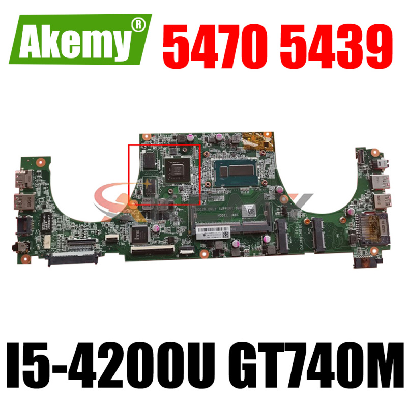 筆記本電腦Akemy CN-02TK7V 2TK7V 適用於 DELL Vostro 5470 5439 筆記本電腦主板 DAJW8CMB8E1 主板 I5-4200U GT740M 2GB 100%Tested