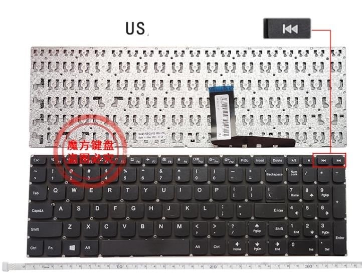 全新美式帶背光鍵盤 適用於聯想 Ideapad V310-15IKB V310-15ISK 310-15ISK 510-15ISK 510-15IKB 筆記本電腦鍵盤