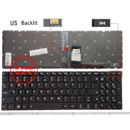 全新美式帶背光鍵盤 適用於聯想 Ideapad V310-15IKB V310-15ISK 310-15ISK 510-15ISK 510-15IKB 筆記本電腦鍵盤