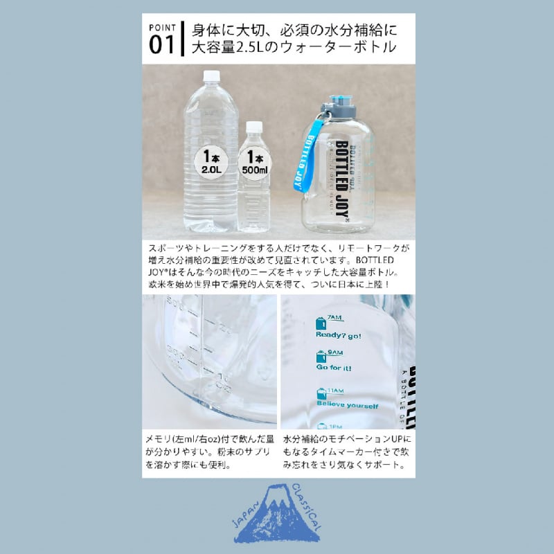 Bottle Bottled Joy Water Bottle 2.5 L（現貨） Japan classical日本百貨公司