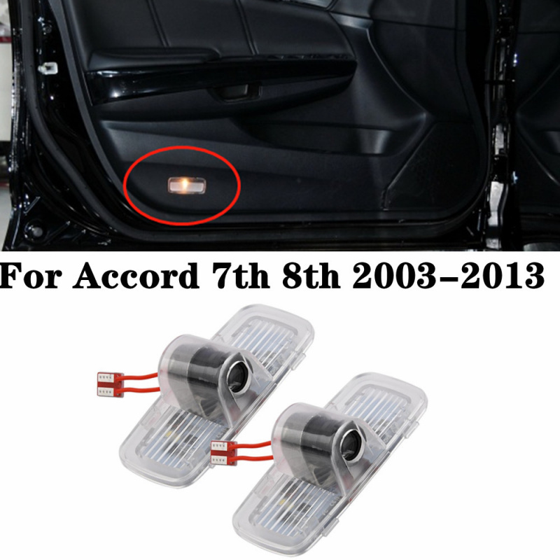 投影機2PCS LED Car Door Logo Lights Courtesy Laser Projector For Accord 2021 7th 8th 9th 10th Welcome Warning Lights Car A