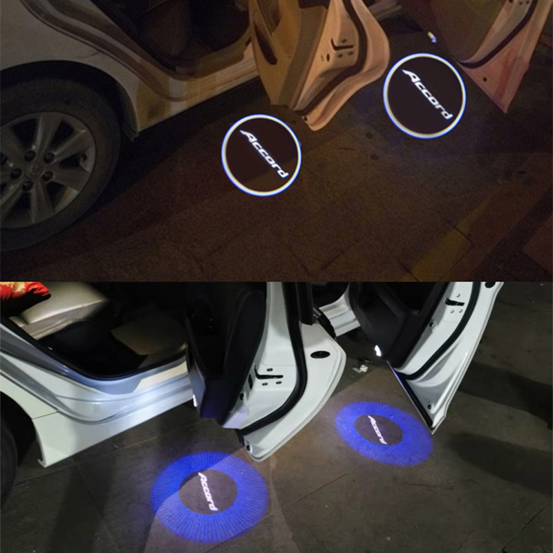 投影機2PCS LED Car Door Logo Lights Courtesy Laser Projector For Accord 2021 7th 8th 9th 10th Welcome Warning Lights Car A