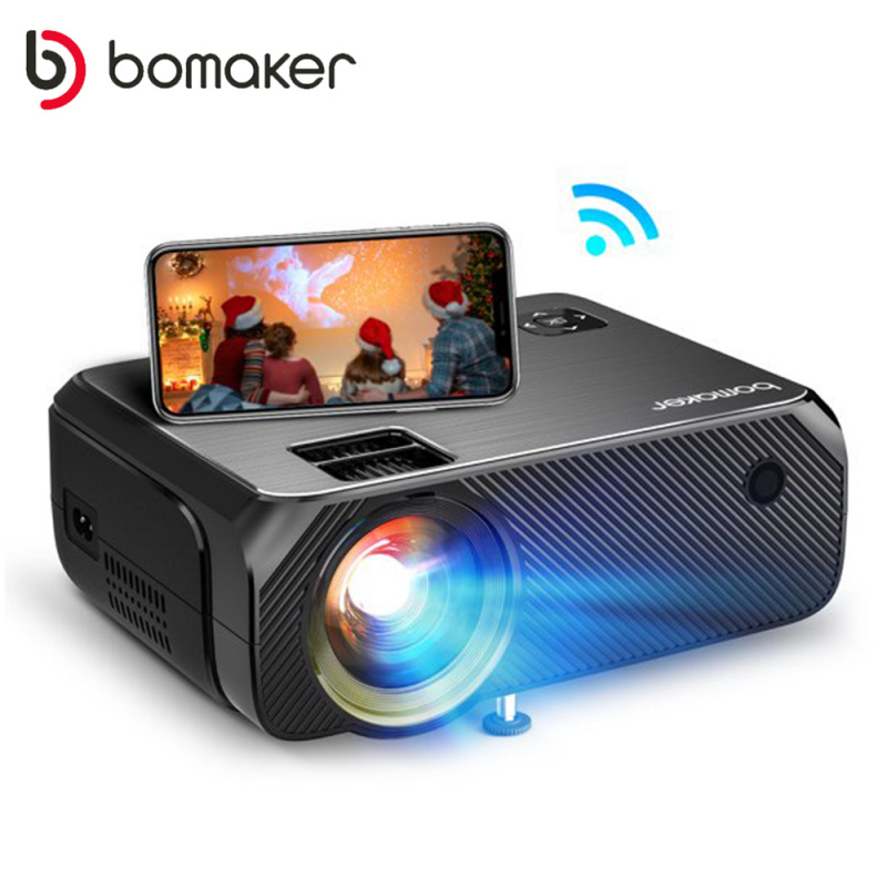 投影機BOMAKER LED 投影儀 Android 10.0 WIFI 全高清 支持 1080P 300 英寸大屏幕投影儀 家庭影院智能視頻投影儀