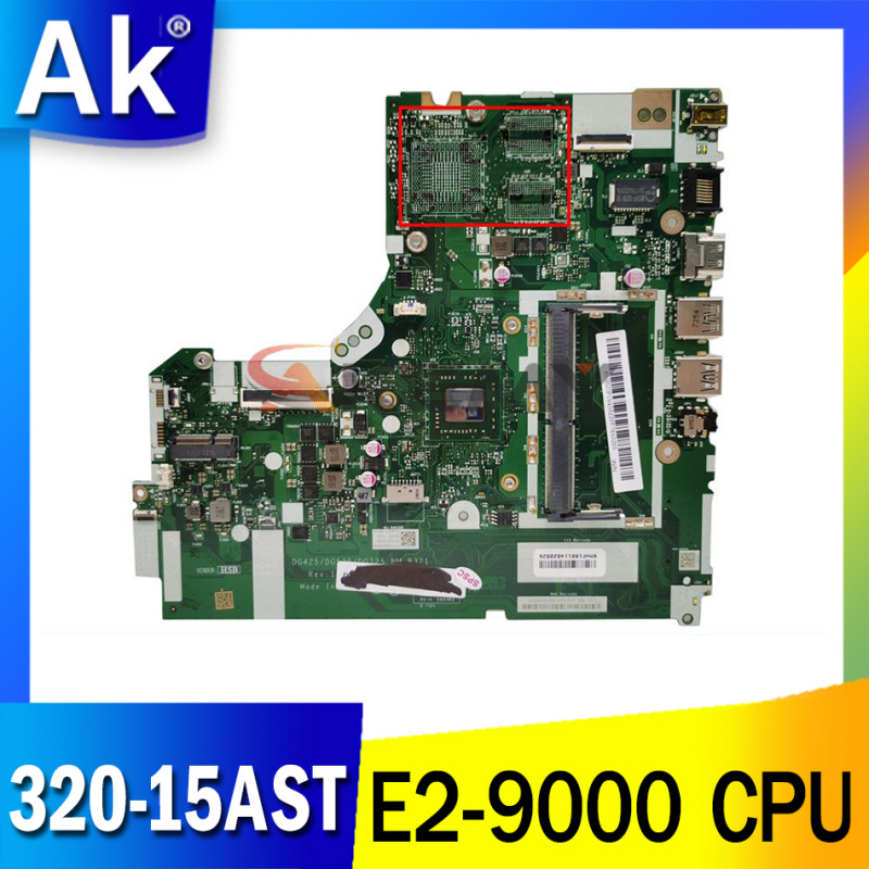筆記本電腦適用於聯想 Ideapad 320-15AST 筆記本電腦主板 80XV CPU E2-9000 AMD  DG425 DG525 DG725 NM-B321 FRU 5B20P19438 100%測試OK