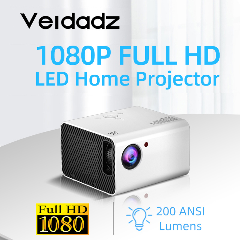 投影機VEIDADZ 新款 T10 LED 1920 1080P 高清安卓電影視頻播放器便攜式家庭影院投影儀帶梯形校正