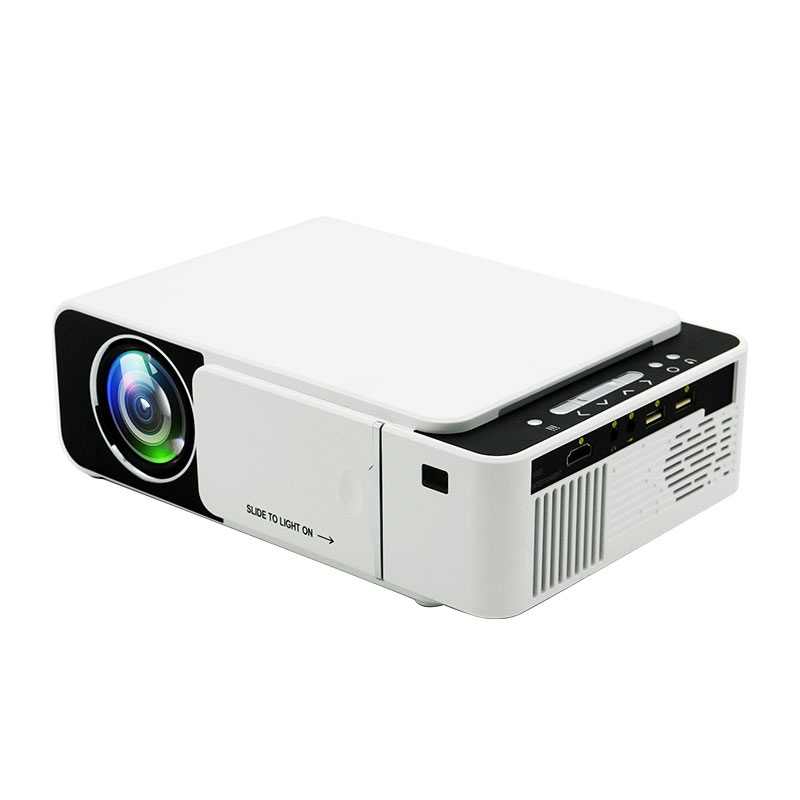 投影機T5 LED 投影儀 800 480 本機分辨率 1080 高清便攜式視頻投影儀 WIFI Reay USB SD 音頻投影儀適用於家庭影院