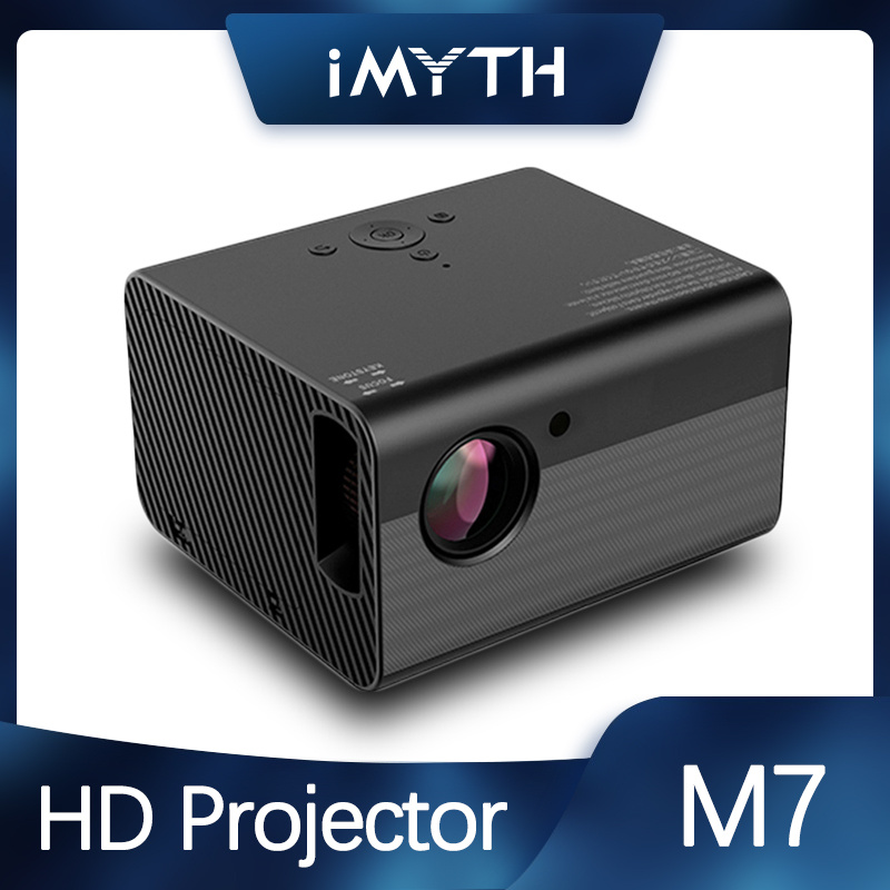 投影機IMYTH M7 Mini Led 投影儀支持 4K 3D 1080P Android Wifi 藍牙便攜式影院智能