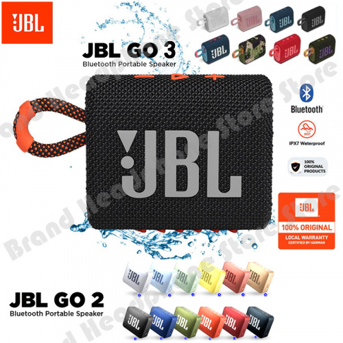 便携喇叭Original JBL GO 3 GO 2 wireless Bluetooth Speaker Subwoofer Outdoor Speaker IP67 Waterproof Mini Speaker Bass Sou