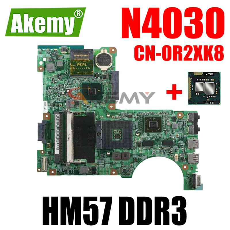 筆記本電腦Akemy For Dell inspiron N4030 筆記本電腦主板 HM57 DDR3 0R2XK8 CN-0R2XK8 48.4EK19.011 MAIN BOARD Free CPU