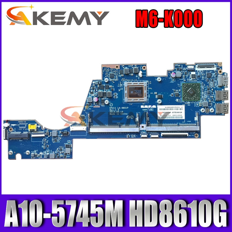 筆記本電腦Akemy筆記本電腦主板適用於HP Envy M6 M6-K010DX M6-K000 M6-K022d 725462-501 725462-001 VPU11 LA-9851P A10-5745M HD 8610G