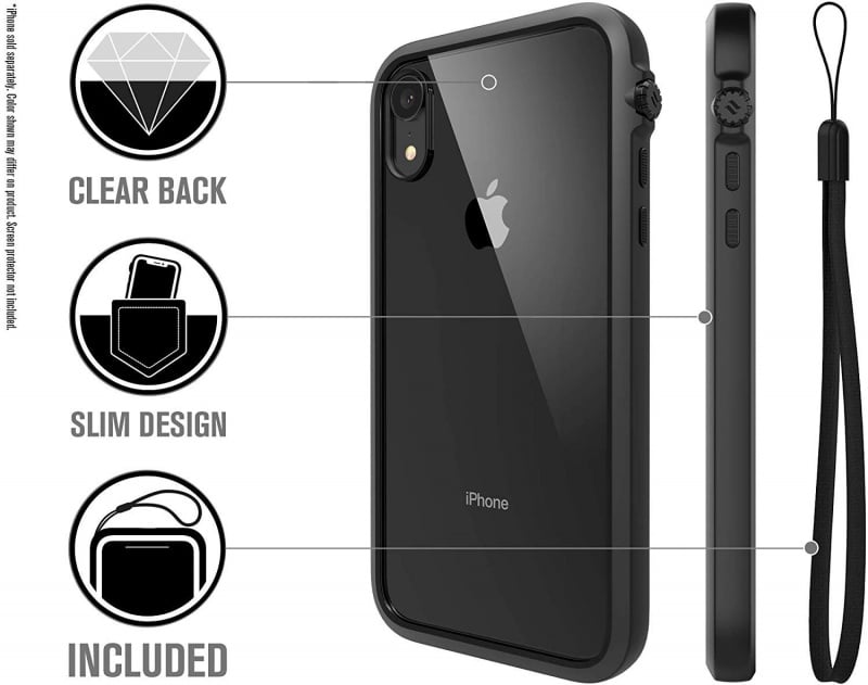 Catalyst Impact Protection Case for  iPhone XR 6.1-Stealth Black/Blueridge Sunset/Clear