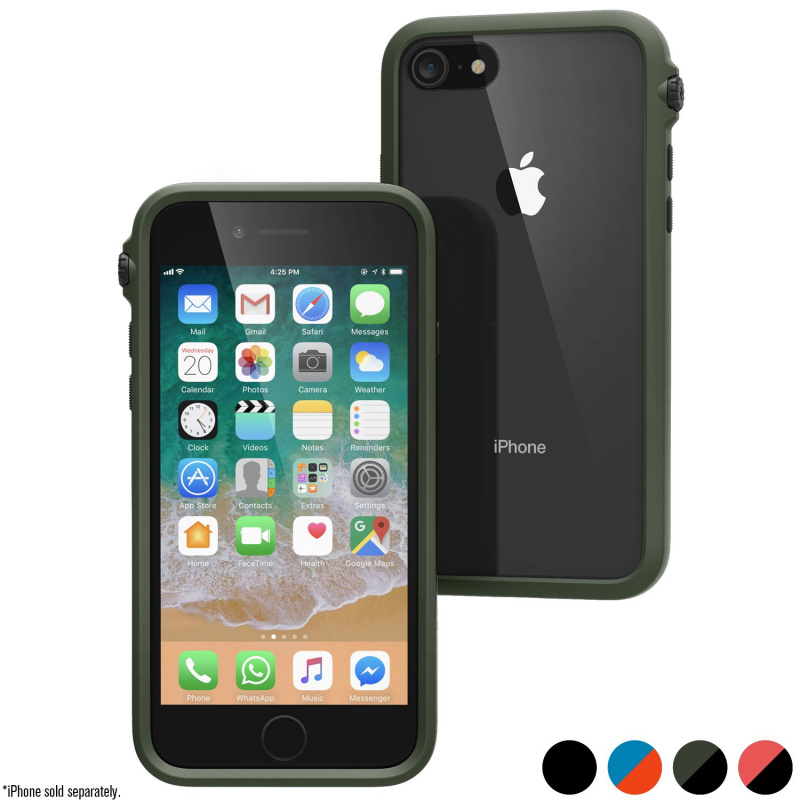 Catalyst Impact Protection Case for iPhone 8 - Stealth Black/Blueridge Sunset/Army Green/Coral