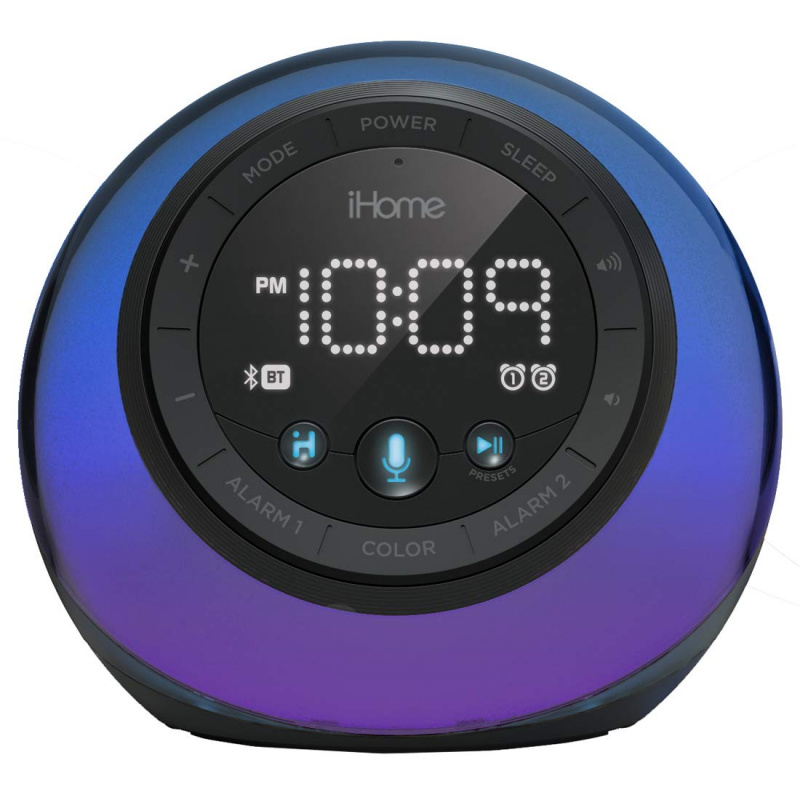 【香港行貨】iHome iBT297 應用程序增強型藍牙變色雙鬧鐘收音機帶 USB 充電、語音控制和客製化智慧按鈕