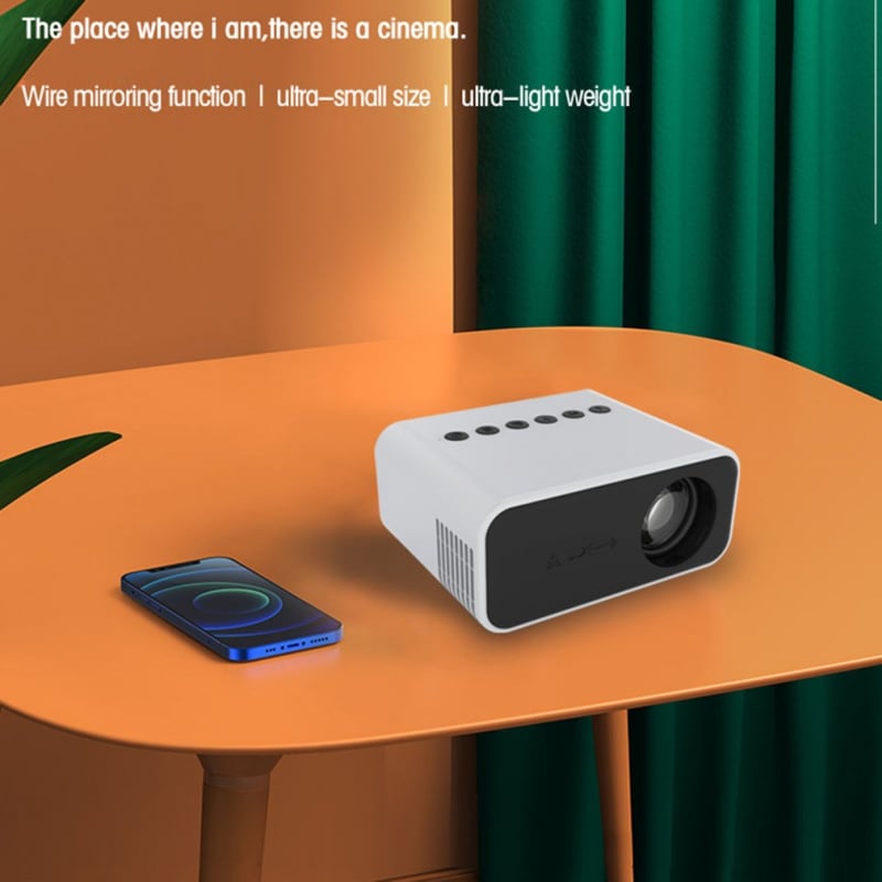 投影機YT500 投影儀 有線同屏 1080P 高速圖片音箱 便攜式 LED 投影儀 家用視頻投影儀 歐盟 澳大利亞 美國 英國