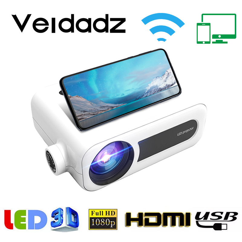 投影機VEIDADZ YG330 新款便攜式家庭影院手機帶屏幕視頻電影放映機 1024 600 分辨率
