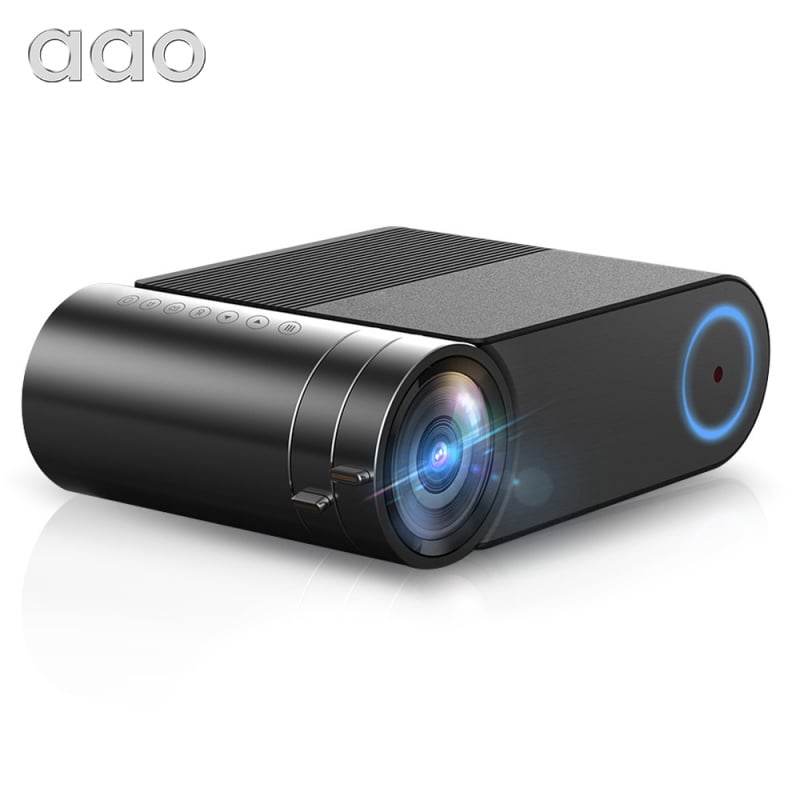 投影機AAO YG420 Mini Projector Native 720P Portable Video WIFI Beamer LED Proyector for 1080P Multi-Screen Smartphone YG421 Projector