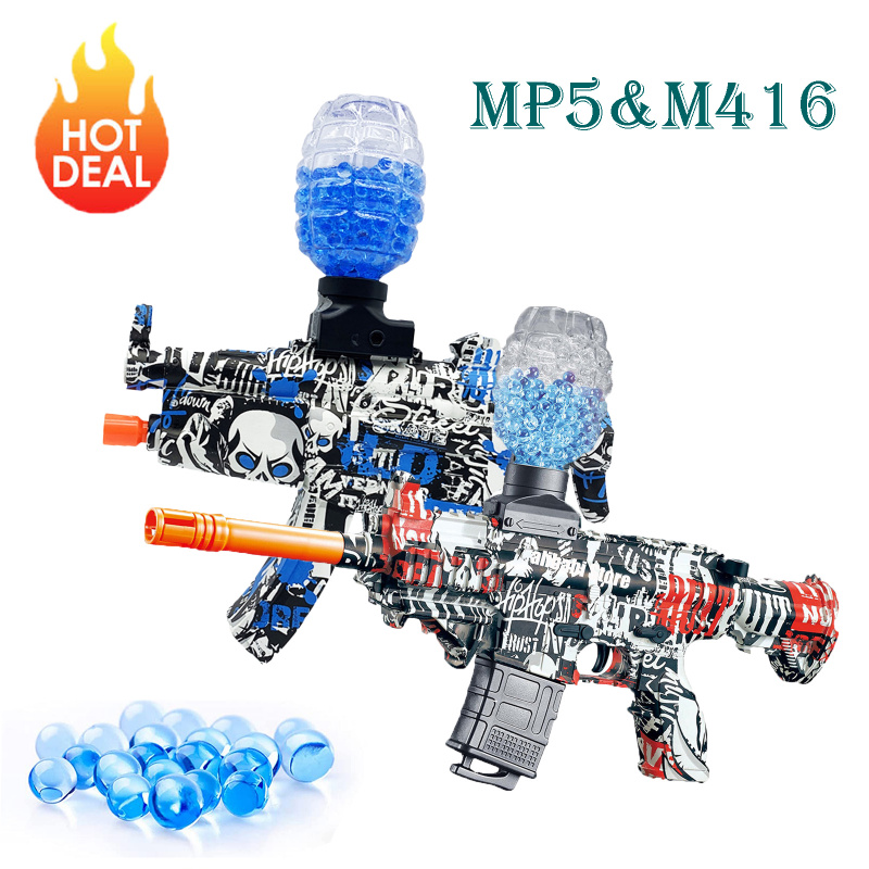 電動玩具代發貨！MP5 凝膠爆破槍帶 3000 個凝膠球水彈電動自動 Splatrball 塑料槍兒童玩具武器