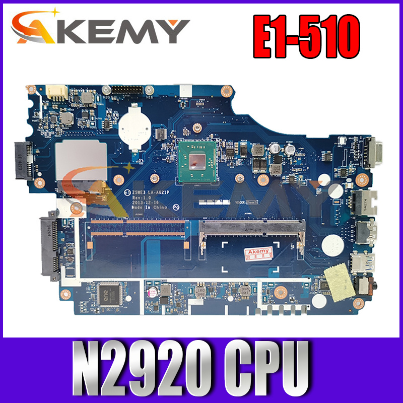 筆記本電腦NBC3A11001 NB.C3A11.001 適用於宏碁 ASPIRE E1-510 筆記本電腦主板 Z5WE3 LA-A621P 主板帶 N2920 CPU DDR3L 100% 測試工作