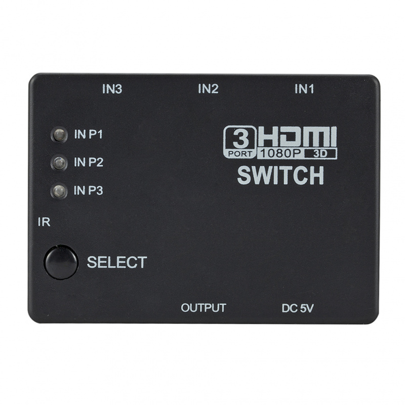 投影機LccKaa 3 進 1 出 HDMI 分配器 HDMI 切換器 3 端口集線器盒自動切換 1080p 高清 1.4 帶遙控器，適用於 HDTV XBOX360 DVD 投影儀