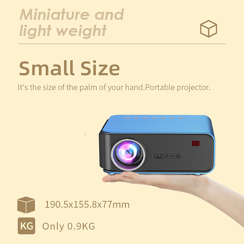 投影機LEJIADA 新 T4 LED 迷你投影儀 1024x600P 支持全高清 1080P Youtube WiFi 視頻，適用於手機家庭影院 3D 智能電影遊戲