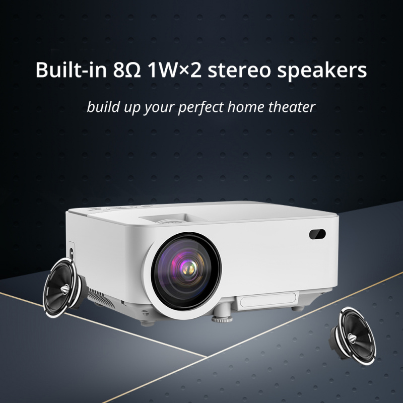 投影機Light Unicorn 迷你投影儀 T20 LED 支持最大 1080P 視頻投影儀 Android 可選 用於家庭影院影院的 USB HDMI 播放器