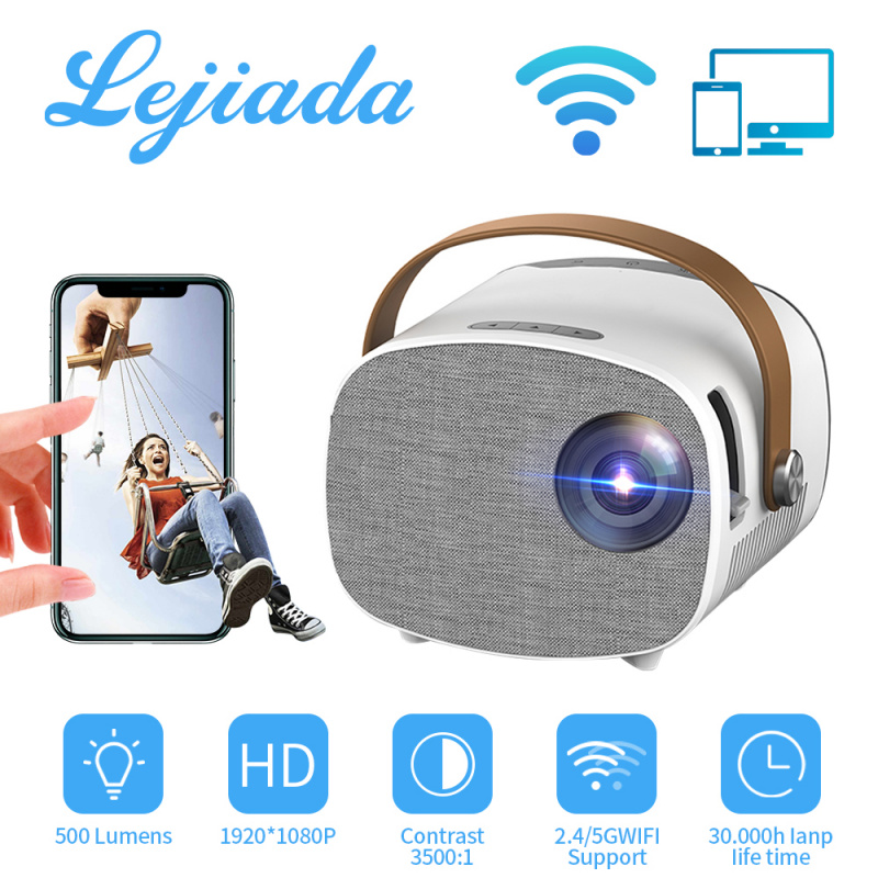 投影機LEJIADA YG230 LED 便攜式投影儀 100 英寸顯示屏家庭電影 1080P 支持視頻光束作為聖誕禮物