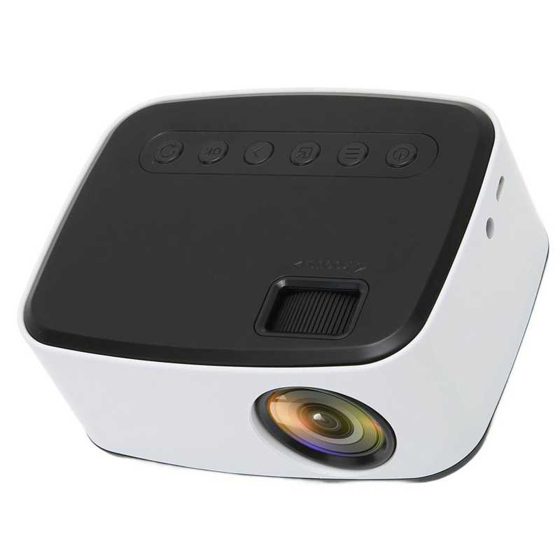 投影機迷你投影儀黑色白色小型投影儀適用於智能手機平板電腦電視棒戶外家庭影院