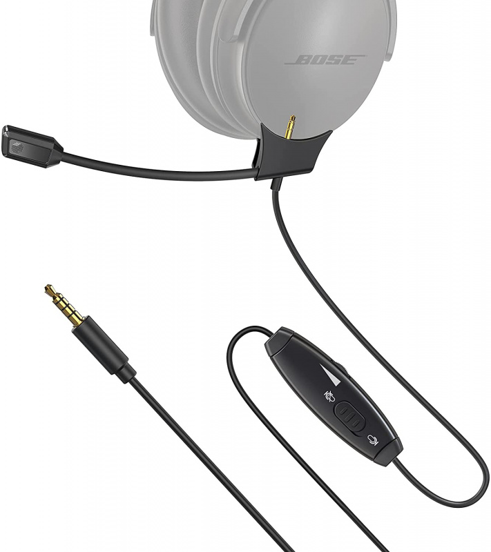 電競筆記本電腦Bose Quiet Comfort 35 II QC35 II 耳機遊戲線帶靜音開關的 Boom 麥克風音量線適用於 PC 筆記本電腦 PS4 PS