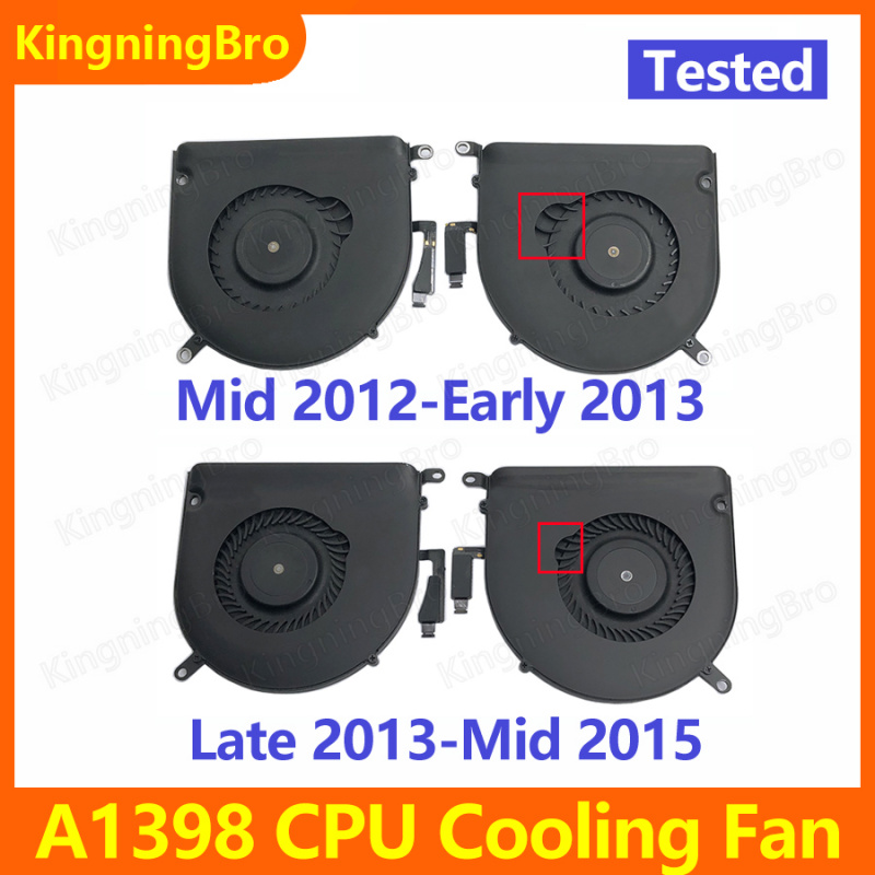 電競筆記本電腦原裝左側右側筆記本電腦散熱器 CPU 冷卻風扇 適用於 MacBook Pro Retina 15  A1398 2012 2013 2014 2015