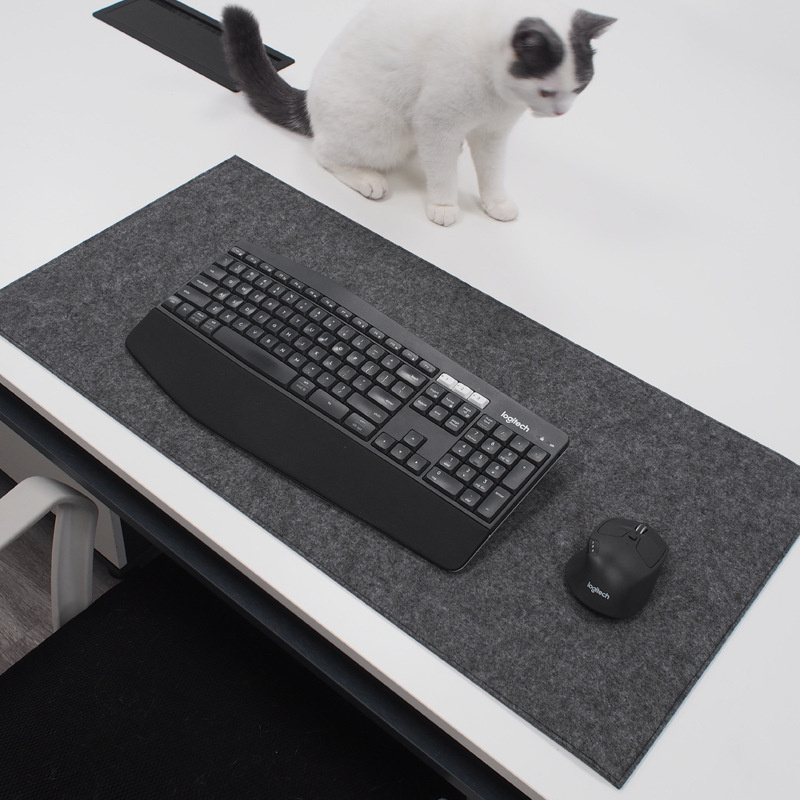 電競筆記本電腦Large XXL Office Computer Desk Mat Table Keyboard Big Mouse Pad Wool Felt Laptop Cushion Desk Non-slip Mat Gamer Mousep