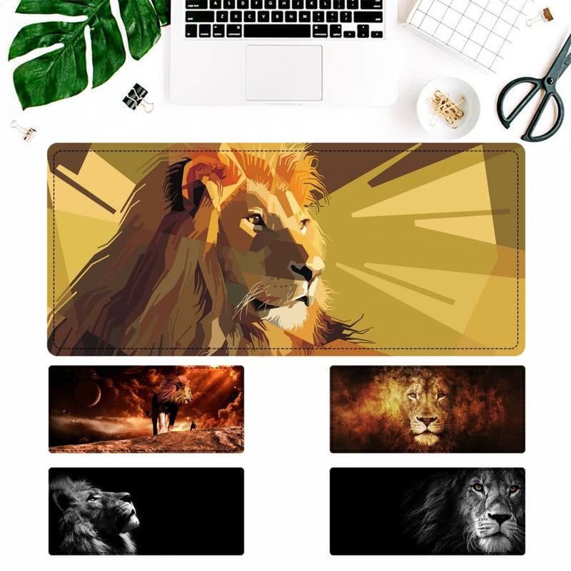 電競筆記本電腦Nice Cool Lion 鼠標墊 PC 筆記本電腦遊戲玩家鼠標墊動漫防滑墊鍵盤桌墊適用於守望先鋒 CS GO