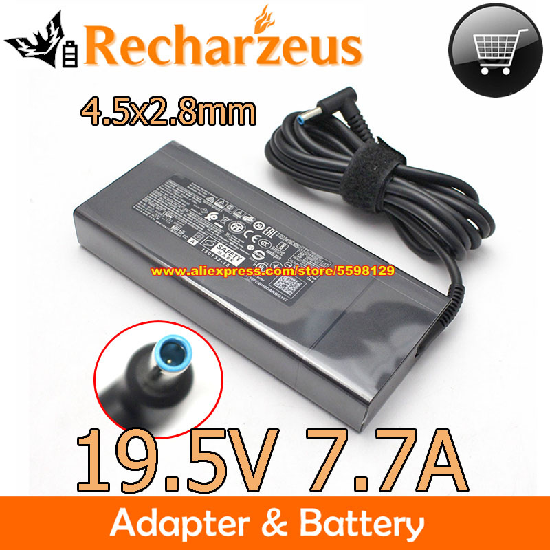 電競筆記本電腦Slim 19.5V 7.7A 150W Power Adapter TPN-DA03 775626-003 776620-001 Charger For HP Gaming Laptop 15-AX001NX ZBOOK 15 G3 Studio G4
