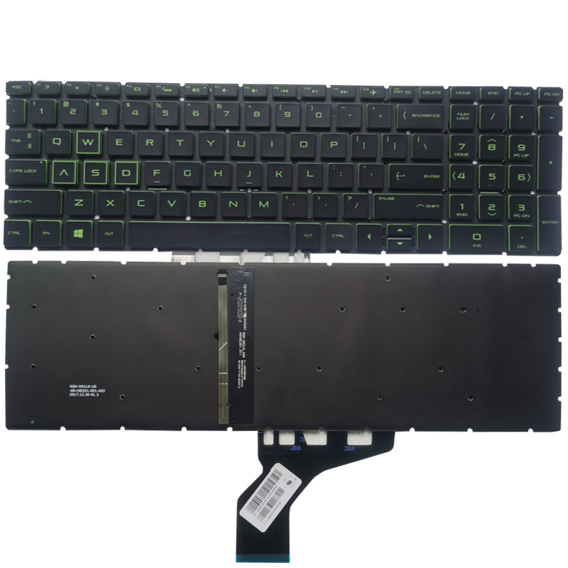 電競筆記本電腦全新筆記本電腦美式英文鍵盤適用於 HP Pavilion Gaming 15-ec 15Z-EC000 15-EC0001CA 15-EC0003CA 15-ec0013dx 15-ec0024ur 背光