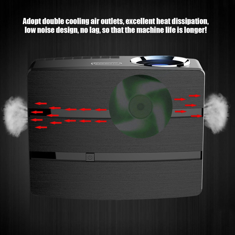 投影機GP80U 投影儀 1080P 電影投影儀支持 PC 筆記本電腦 USB 記憶棒 HDMI 兼容視頻電影遊戲