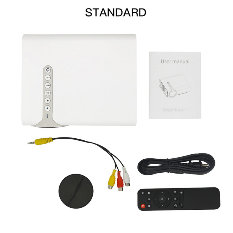 投影機LEJIADA YG530 LED 手機帶 HDMI 兼容 USB 高清 1080P 用於家庭影院系統電影便攜式投影儀