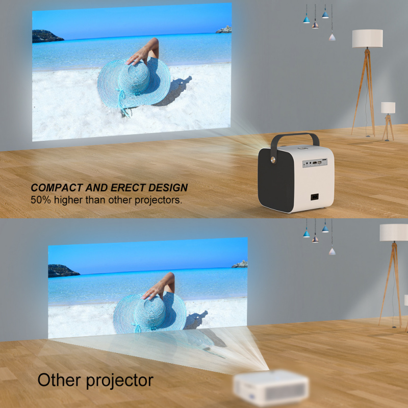 投影機Salange P52 Mini Projector, Native 1280 720P 3000 Lumens Projetor, Support Full HD 1080P LED Proyector , 3D Beamer Ho