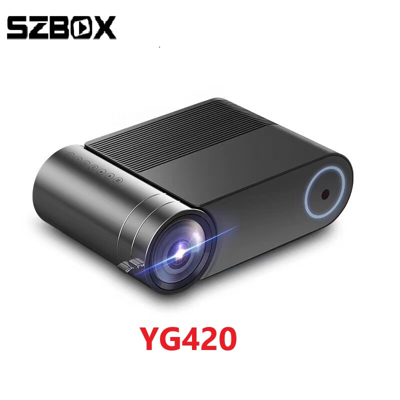 投影機YG420 迷你 LED 投影儀原生 1280x720 便攜式無線 WiFi 視頻投影儀 2800 流明 720P VGA 家用便攜式投影儀