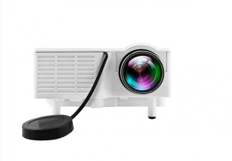 投影機UC28+ 400 流明高清 400 流明多媒體 LED 家用投影儀支持 60 英寸大屏幕投影