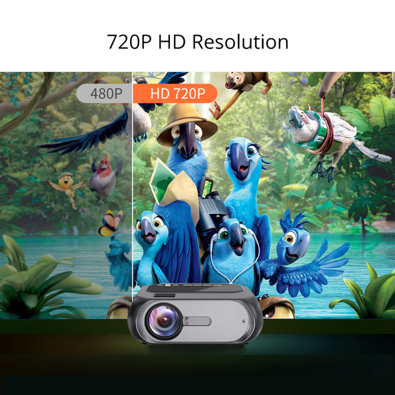投影機Touyinger T8迷你LED投影儀高清720P視頻品牌投影儀，Miracast Airplay DLNA無線顯示wifi可選家庭影院