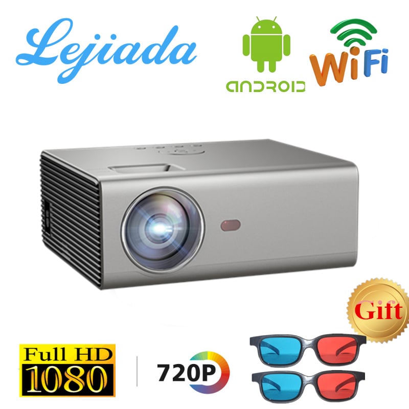 投影機LEJIADA RD-825 LCD 便攜式無線同步顯示器帶手機投影儀支持全高清 1080p 家庭影院媒體播放器