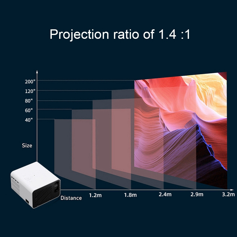 投影機投影儀T10 AI智能語音1080P家用親子便攜投影儀迷你LED電視